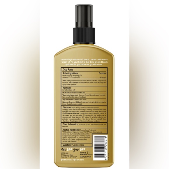 b.tan Beach Please Deep Tanning Dry Spray Oil SPF 7 8 fl oz EXP 01/2026 - Picture 2 of 2